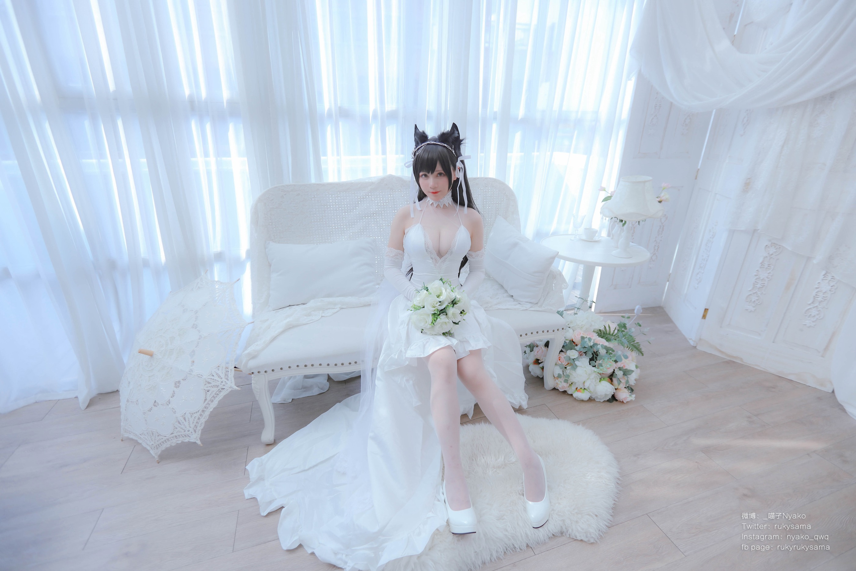 图片[1]-Nyako喵子 – NO.039 爱宕婚纱[62P]-XikXak